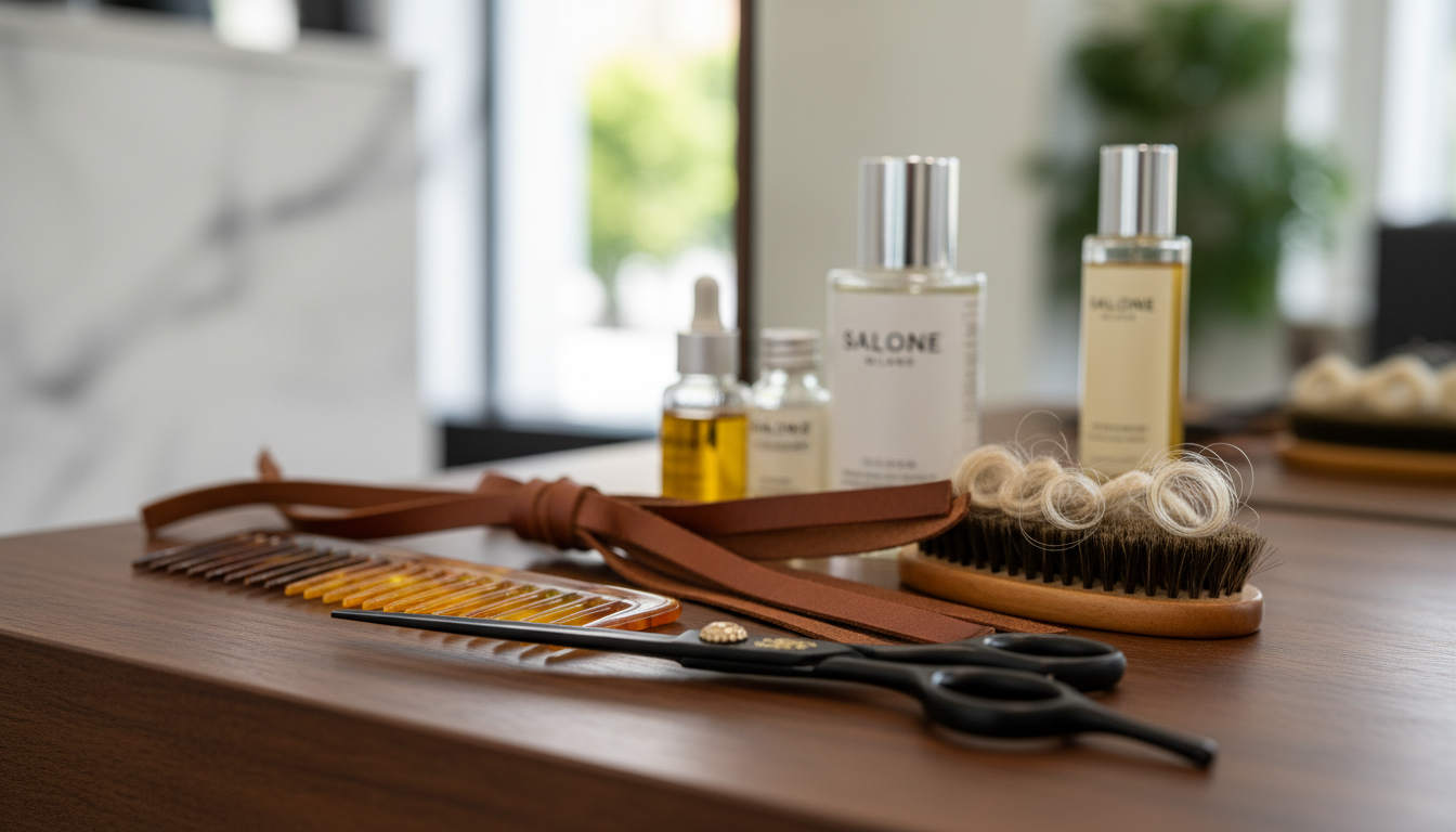 Dettaglio prodotti di alta qualità utilizzati nel salone