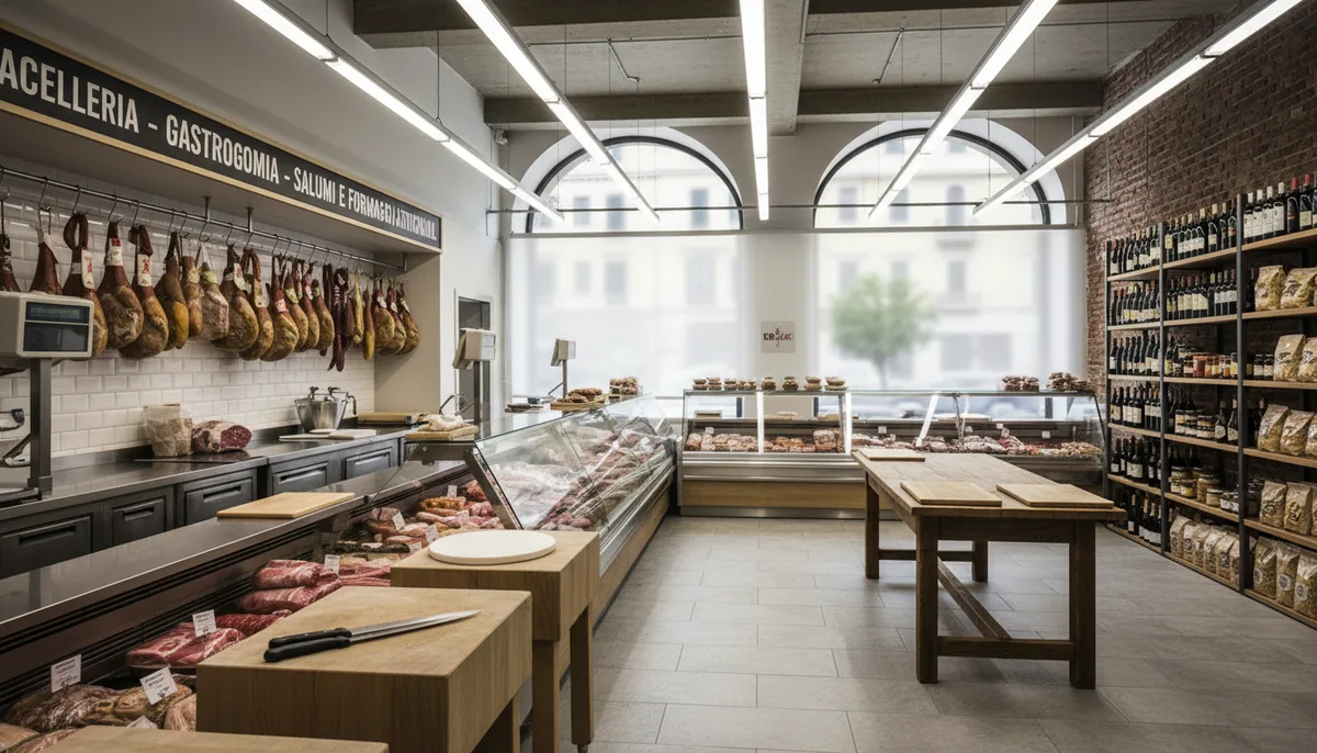 Interno della macelleria Carrara Carni