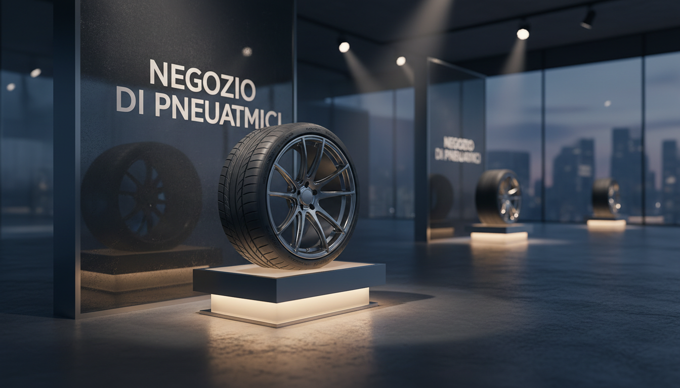 Meccanico specializzato che effettua il montaggio di un pneumatico