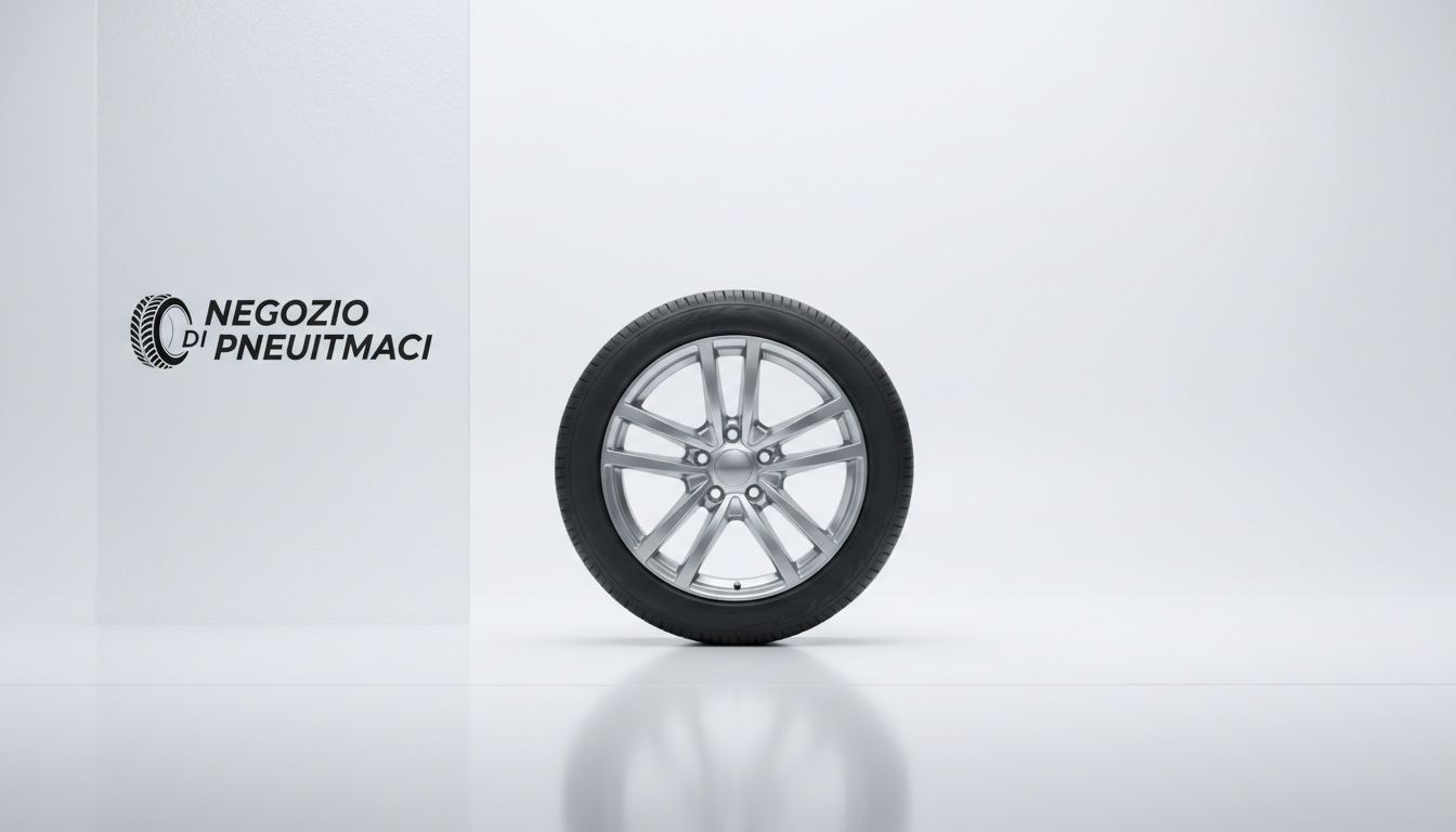 Dettaglio cerchione sportivo con pneumatico nuovo