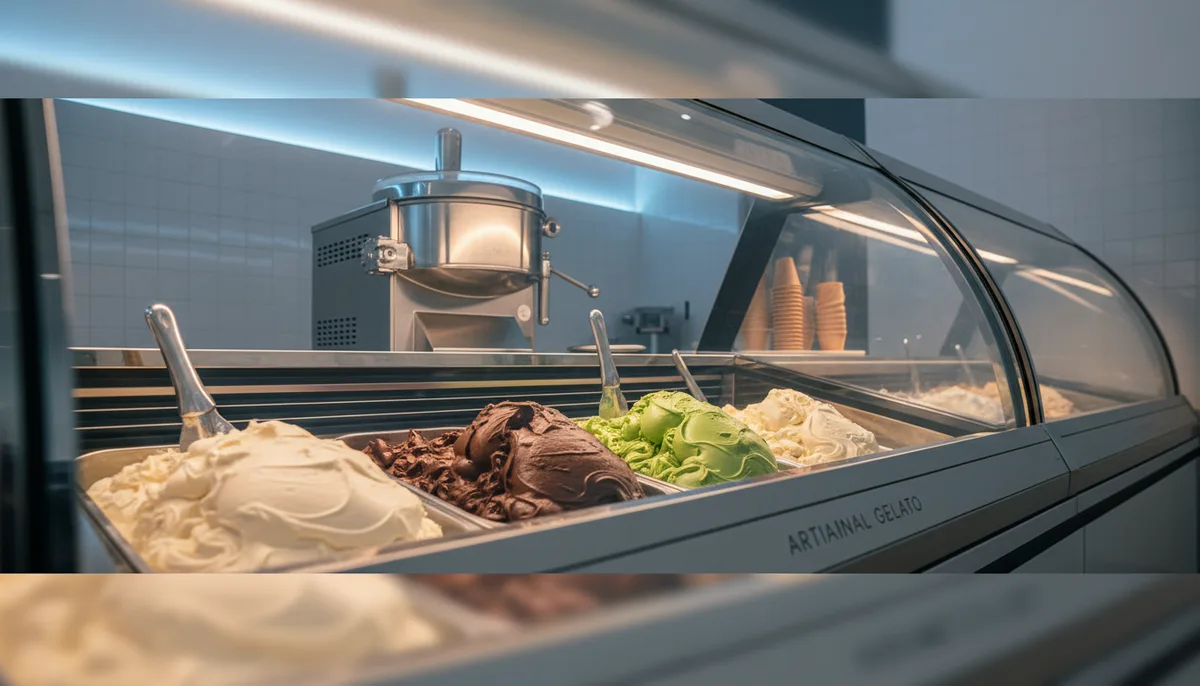 Coppa di gelato artigianale con frutta fresca