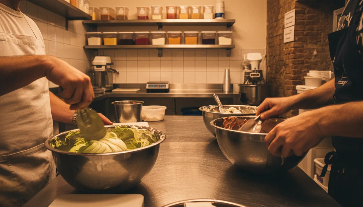 Processo di produzione del gelato artigianale Rosellini