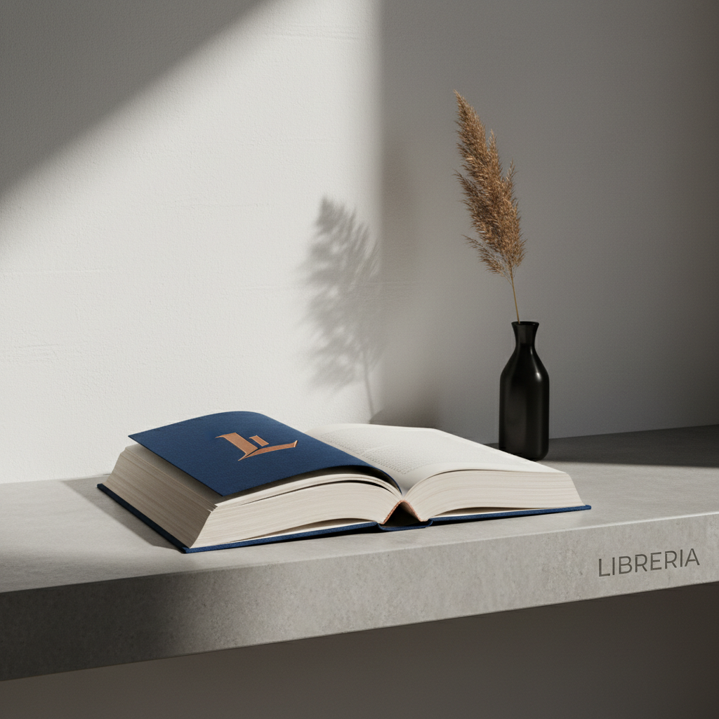 Interno della libreria La Bottega di Aronte, con scaffali in legno pieni di libri e una luce soffusa che crea un'atmosfera accogliente.