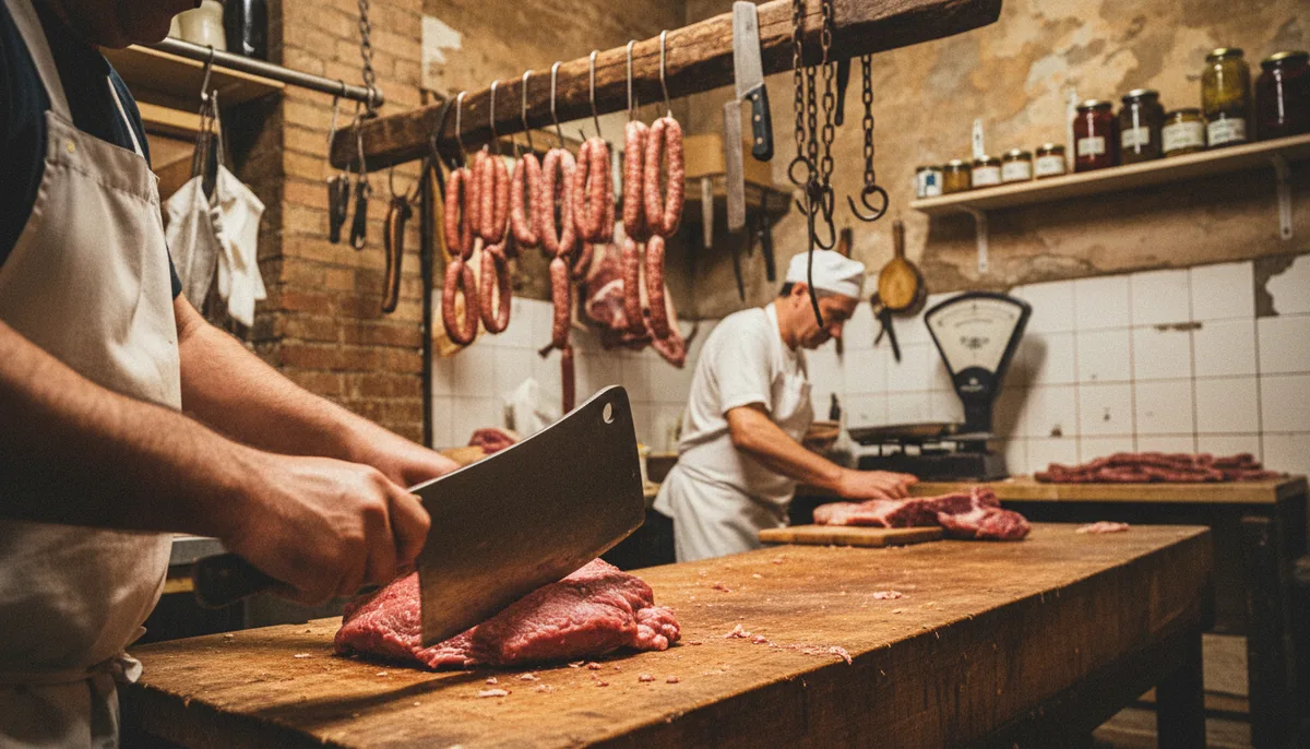 Il processo di lavorazione artigianale delle carni alla Botteghina