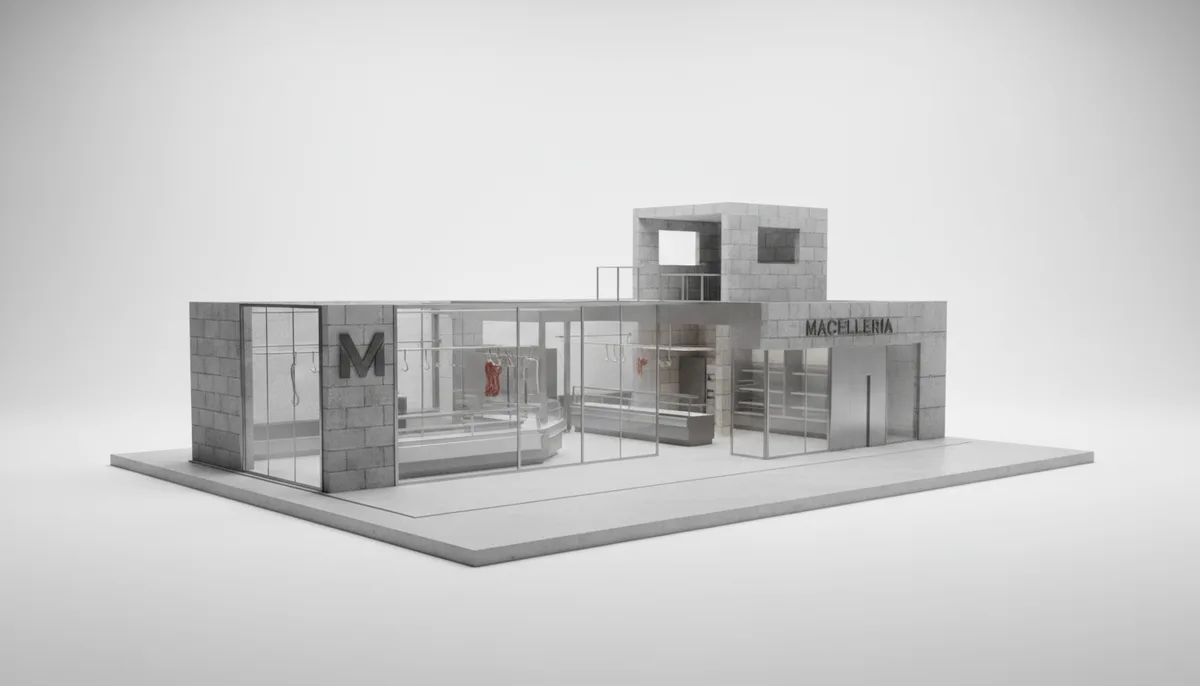 Selezione di tagli pregiati di carne bovina e suina al banco della macelleria