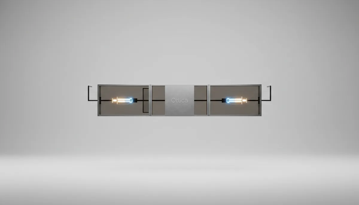 Collezione occhiali da vista di design esposti in vetrina