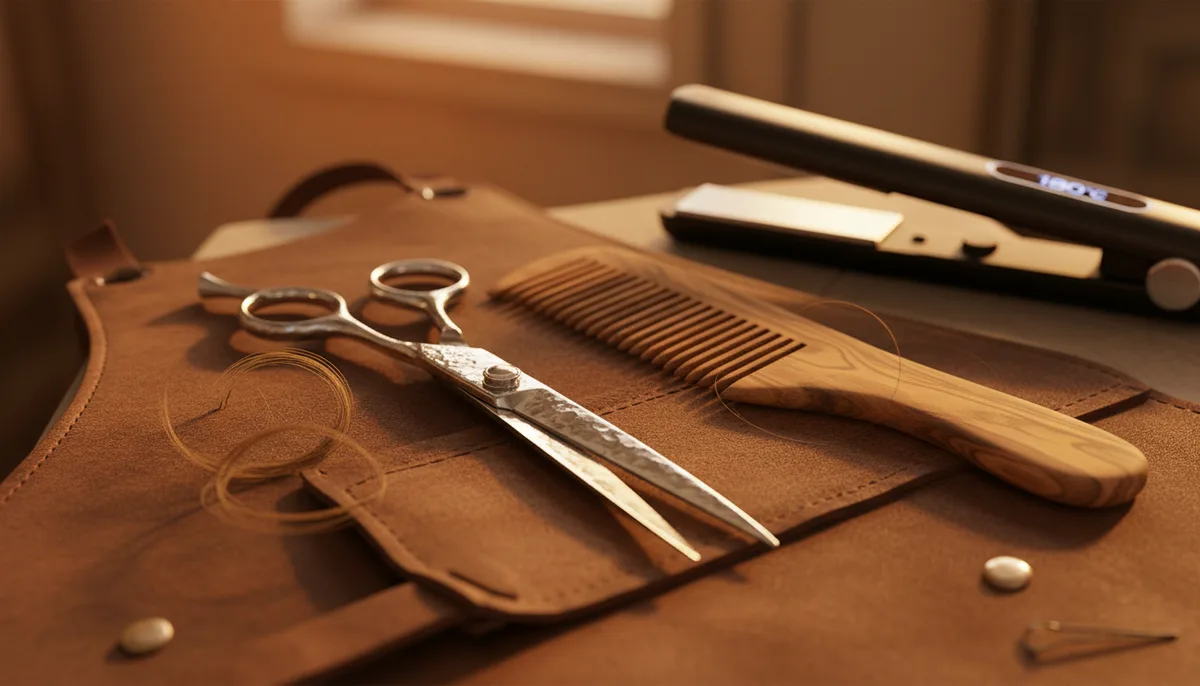 Dettaglio di un trattamento per capelli con prodotti professionali applicati con cura