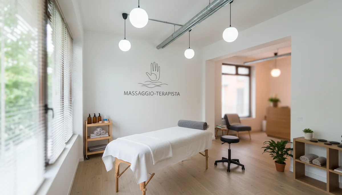 Sabrina Andrei al lavoro nel suo studio olistico a Carrara