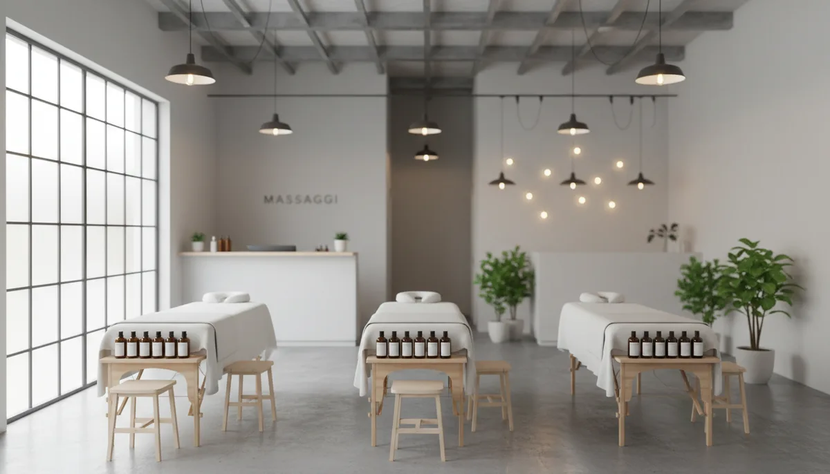 Sala massaggi dello studio olistico Alina a Carrara